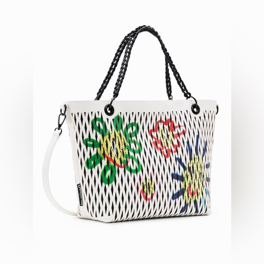 NWOT Desigual Arty Pepo Libia Tote Hand Bag Multicolor